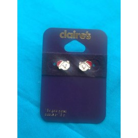 Claire’s One Pair Of Claire’s Christmas Theme Polar Bear 18 Karat Gold Plated Earrings