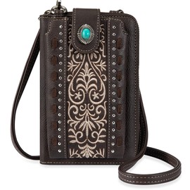 Montana West Crossbody Cell Phone Purse For Women Western Style Cellphone Wallet Bag Travel Size With Strap PHD-109CF