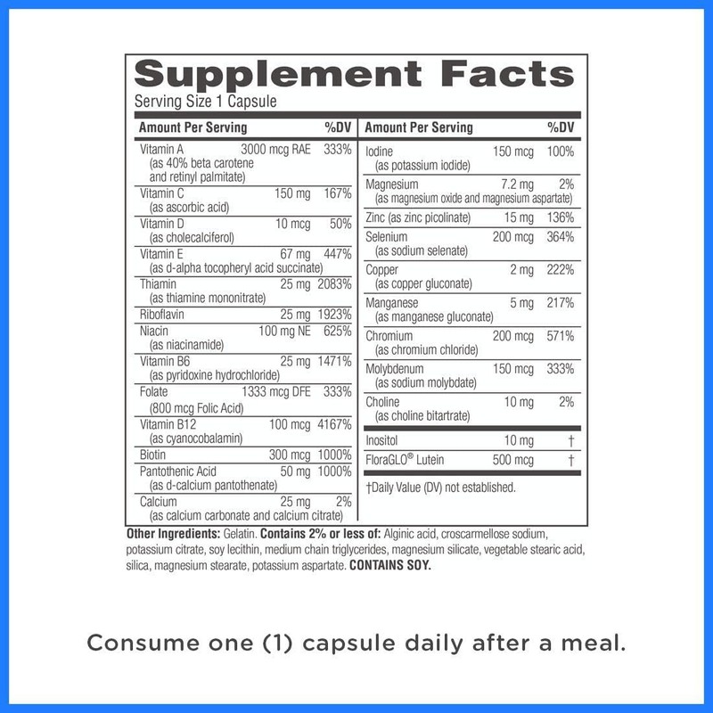 Twinlab Daily One without Iron and with Florglo, 60 Count