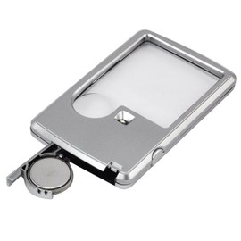 TRIXES 3X 6X High Quality Illuminated Double Magnifying Glass Pocket Magnifier