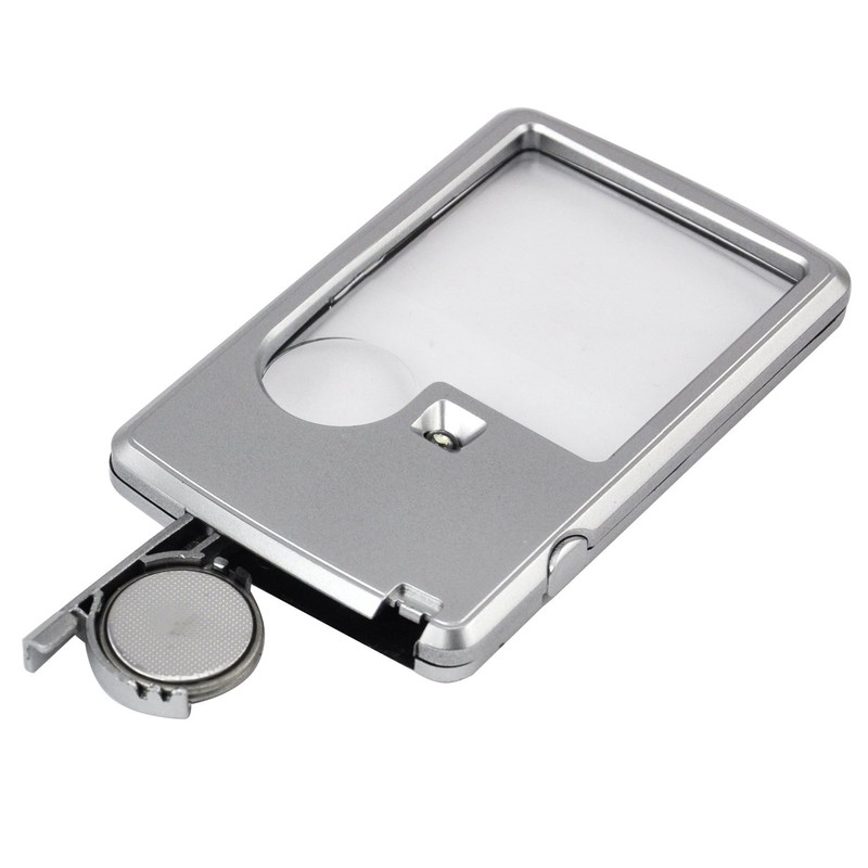 TRIXES 3X 6X High Quality Illuminated Double Magnifying Glass Pocket