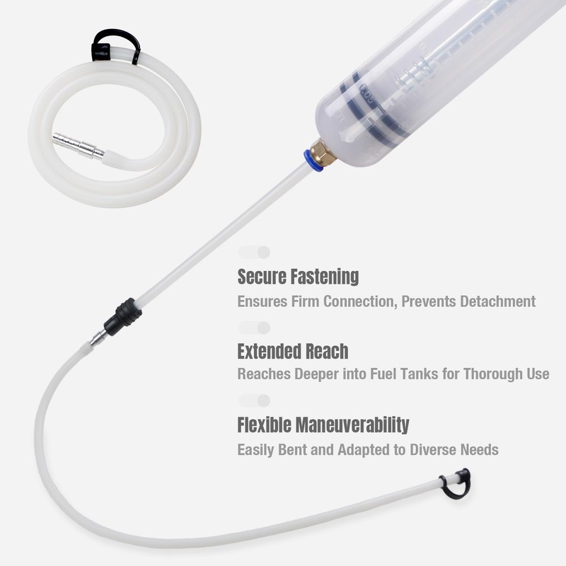 Thorstone 200cc Automotive Fluid Extractor Pump, Manual Oil Change Syringe