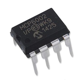 MICROCHIP Juried Engineering MCP6002-I/P MCP6002 Dual 1 MHz Operational Amplifier DIP-8 (Pack of 1)