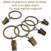 LLPJS 100 Pack Curtain Rings with Clips, Curtain Clip Rings