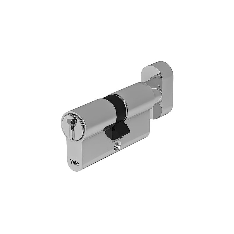 Yale European Security Cylinder with Lock Knob YC054KD303003N1 Nickel-Plated 30/30mm