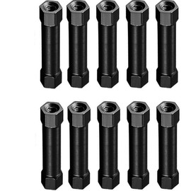 M3 x 25mm Hex Aluminum Standoff Spacer Column, Hexagonal Connecting Column, for Drone Quadcopter, RC Aircraft, DIY Models Black, Pack of 10