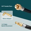GASPRO 12FT RV Quick Connect Propane Hose with Elbow Adapter,