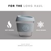 Neon Kactus Reusable Glass Coffee Cups 8 oz (Grey)