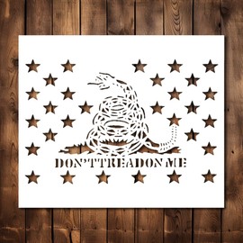 Don't Tread Stencil Template - Reusable Military Army We The People Stencils for Painting on Wood, Glass, Wall Rock, Walls, Canvas, Glassware, Spray Painting, Airbrushing, Crafts (7x9)