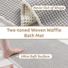 SIXHOME 50 x 80 cm Grey/White Bath Mat, Super Absorbent
