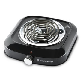 Toastmaster Single Burner with Coil Top, Black