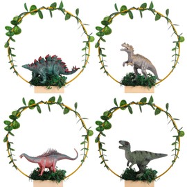 VioraWhite 4 Set Dinosaur Party Decorations Dinosaur Birthday Decorations Dinosaur Centerpieces for Birthday Party Table Centerpiece 3D Dino Safari Jungle Animal Theme Table Decor (Cool)