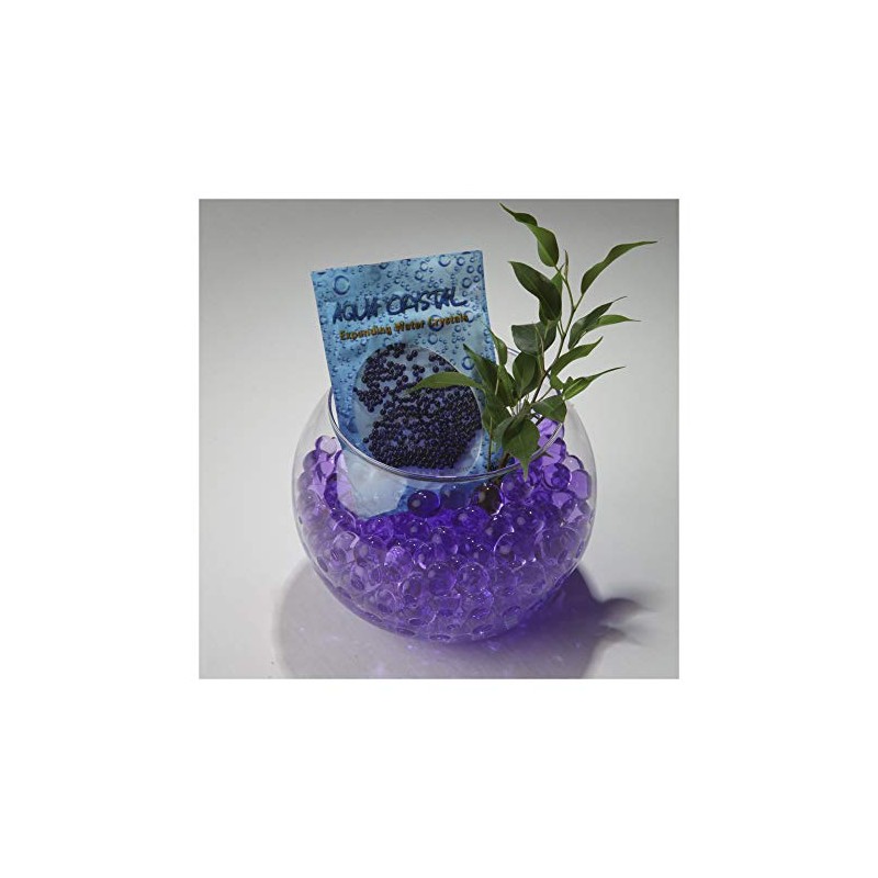 'Aqua Crystal' Expanding Water Storing Gel Bead Crystals - PURPLE