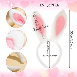LUYANFX Rabbit Ears Headband Easter, Easter Bunny Ears, Rabbit Ears Costume Accessories, Rabbit Headband Children Cute Plush Bunny Ears Fancy Dress Cosplay Gift for Wife, Mother, Daughter