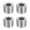 sourcing map 4Pcs Male Thread Socket Pipe Plugs, M12-1.5x10mm Stainless