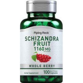 Piping Rock Schizandra Berry Fruit Capsules 1160mg | 100 Count | Non-GMO, Gluten Free Supplement