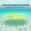 Diving Regulator Hose,3 Colors Underwater Scuba Diving Plastic Double BCD