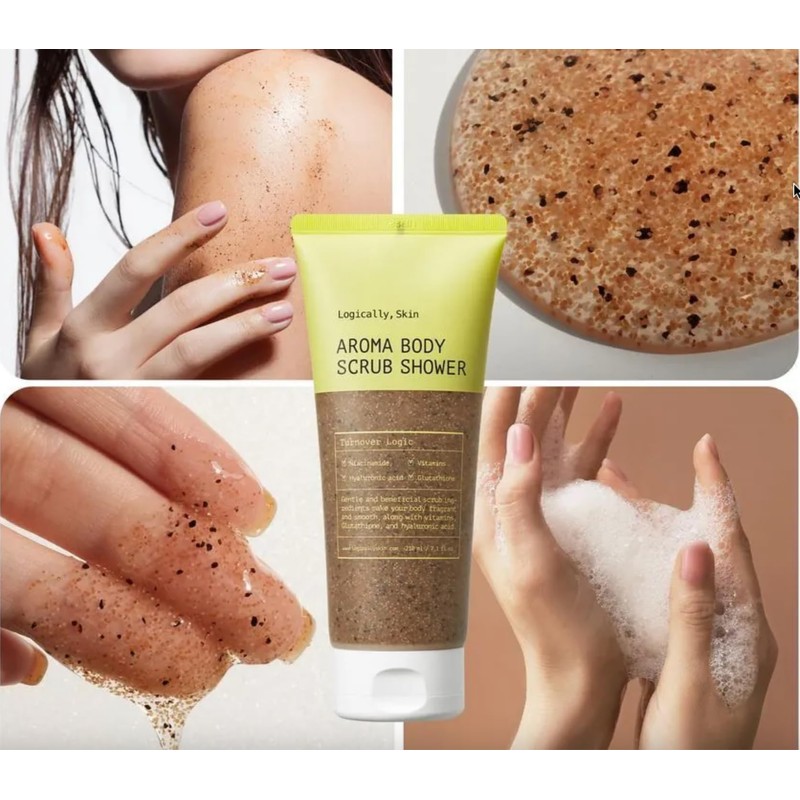 Logically, Skin Aroma Body Scrub Shower, 7.01 fl oz, 210ml