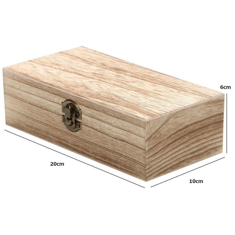 r_planning Wooden Box Wood Grain Retro Decorative Trinket Box Scorched