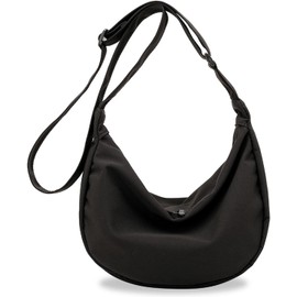 Bolso Cruzado Media Luna Nylon Impermeable Bandolera Ligera Cremallera Hobo Tote Fanny Pack Viaje Escuela Deporte Trabajo