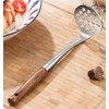 Avocado Masher Stainless Steel Small, Mini Potato Masher, Wooden Handle