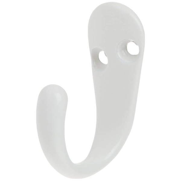Liberty Hardware B59103Z-W-C Single Prong Robe Hook, White