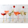 Wine Glasses- Crystal Stemmed Glassware Set (Gold)