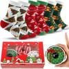Geyoga 3 Pairs Christmas Donut Socks for Women Funny Cupcake