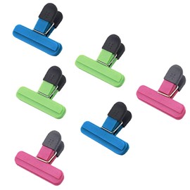 Nuoxixuan Bag Clips for Chips Snack Clips for Bags Food Bag Clips Sealing Clips 3 Inch Large 6 Pack 3 Colors