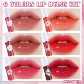 Juego De 6 Tintes Labiales De Colores, Mini Lápiz Labial Líquido Hidratante De Larga Duración, Voluminizador, Brillo Labial Altamente Pigmentado, Lápiz Labial Mate Ligero Y Antiadherente Para