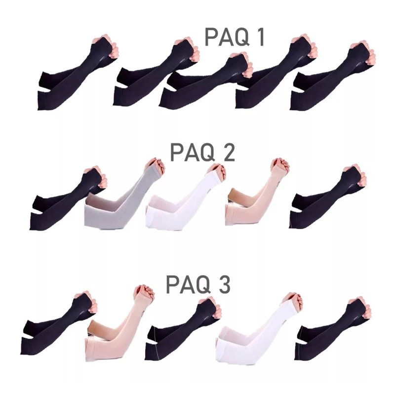 Veraly 5 Par Mangas Protectoras Uv Deportes Licra Protector Sol