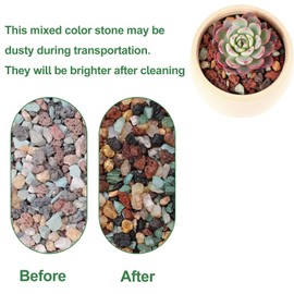 Horticultural Lava Pebbles, Mix Lava Rocks Pumice Potting Soil Amendment Succulent Cactus Bonsai Decorative Gravel Plant Drainage Volcanic Rock for Terrarium Fairy Gardening Top Dressing