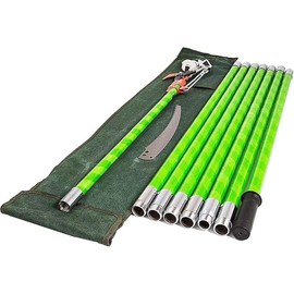 INTBUYING Manual Pole Saw, 7-26 ft Extension Tree Pole Pruner, 2 In 1 Tree Scissor Saw and Scissor for High Branches Trimming Garden Tools Loppers Hand Pole Saws Tree Pruner Pole Saw Trimmer Branches