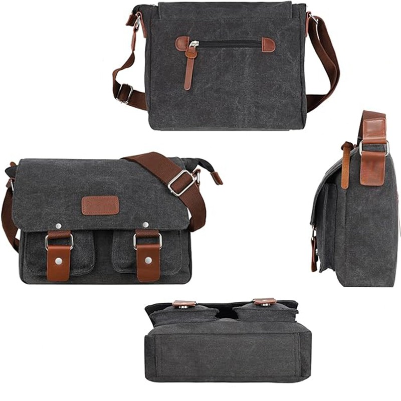 XFLYP Messenger Bag Mens, Men Shoulder Bags Canvas Satchel Cross