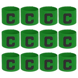 PATIKIL Fußball Kapitänsbinde, 12 Stück Kapitänsarmbänder für Fußball Elastische Kapitänsbinde Sport Kapitänsarmbänder für Jugendliche Erwachsene Fußballteam Training Grün