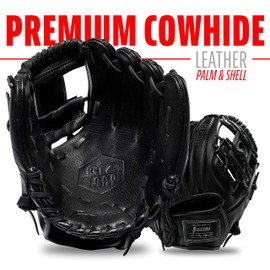 Franklin Sports Baseball Fielding Glove - Men's Adult and Youth Baseball Glove - CTZ5000 Black Cowhide Infield Glove - 11.5" I-Web for Infielders