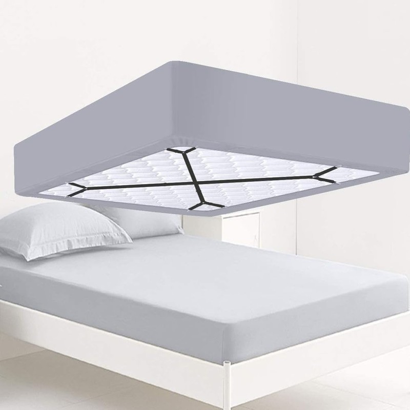 hzbaiyi 2 Pcs Bed Sheet Clips Triangle Adjustable Bed Sheet