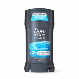 Dove Men+Care Antiperspirant Deodorant Stick Clean Comfort 72-Hour Sweat & Odor Protection Antiperspirant for Men With 1/4 Moisturizing Cream 2.7 oz