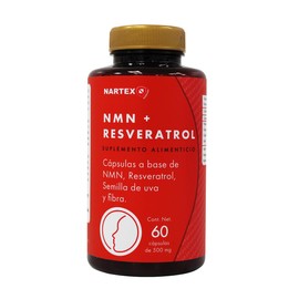 NMN + Resveratrol 60 Cápsulas | 500mg por porción | Suplemento Antioxidante