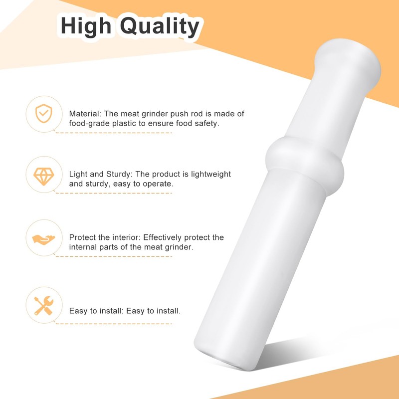 Universal Meat Grinder Pusher Tool, Food Contact Grade Plastic 7.8
