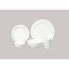 HomeVss, Bone China Rim Shape, Elegance White 40pc Dinnerware Set
