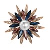 Mamfous Rose Gold Austrain Crystal Geometry Flower Brooch for Women