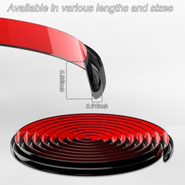 Ameri PVC Plastic Rain Gutter for Cars, Vans, and RVs, Easy to Install Flexible Drip Rail Molding to Control Water Runoff (16ft, Black)