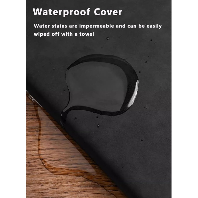 Hongmeru A5 Lined Notebook - PU Leather Hardback Notepad with