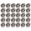 30pcs Metal Cord Lock End Toggle Double Hole Spring Stopper