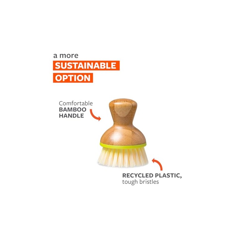 Full Circle Bubble Up- Eco-Friendly Bamboo Dish Brush – Ergonomic
