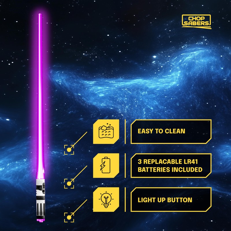Chop Sabers Light Up Lightsaber Chopsticks, 1 Pair, Purple