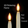 Homemory 15 inches Real Wax Flameless Taper Candles with Remote