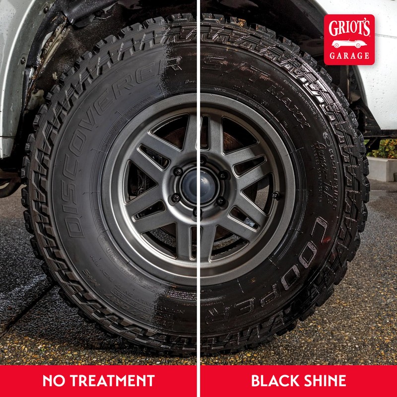 Griot's Garage Black Shine Tire and Trim Coating, Water-Resistant Dressing,