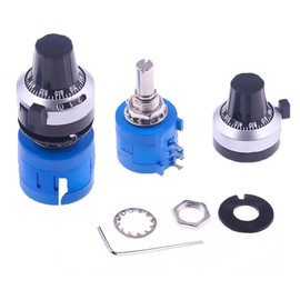 Switian 3590S-2-103L B10 Kohm Rotary Wire Wound Precision Potentiometer, Precision Multi turn Wirewound Potentiometer, Adjustable Resistor Counting Dial Rotary Knob